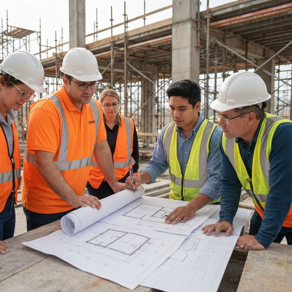 Commercial construction team coordination